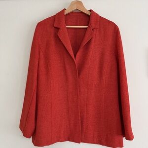 VINTAGE Orange Linen Blazer_S